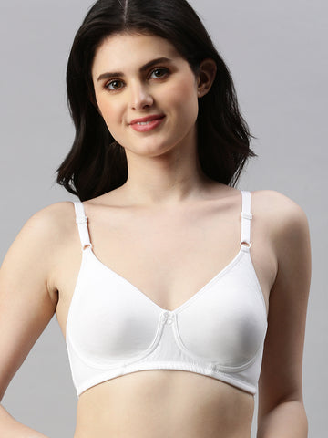 Prisma | Body Fit ( Moulded Encircle Bra)-White Lingerie