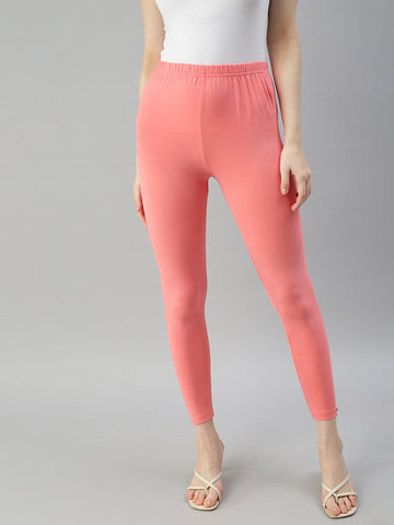 Ankle Leggings-Peach