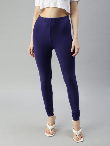 Prisma | Churidar Leggings-Ink Blue Leggings