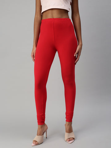 Churidar Leggings-Red