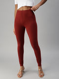 Prisma | Churidar Leggings-Cherry Brown Leggings