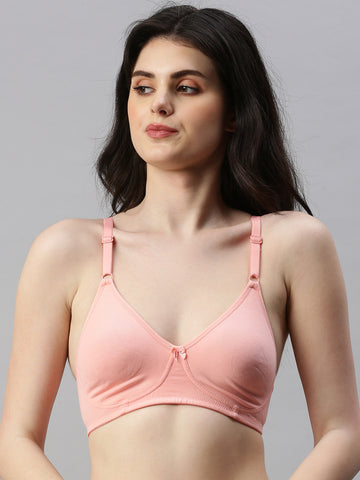 Prisma | Daily Fit(Moulded Basic Bra)-Peach Lingerie