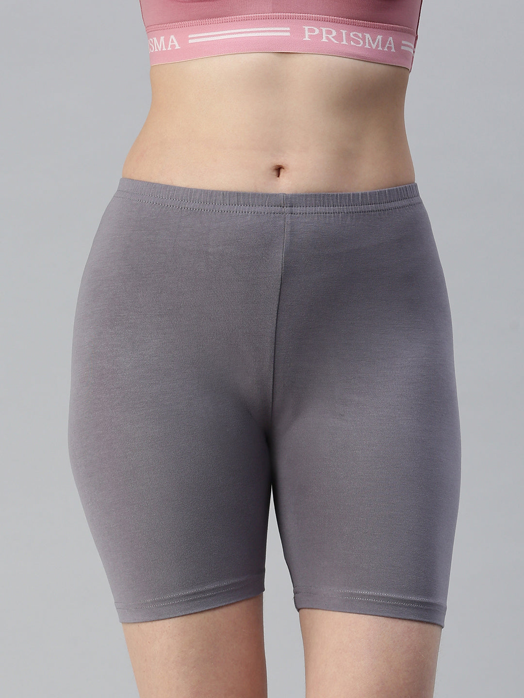 Stylish Grey Yoga Shorts by Prisma