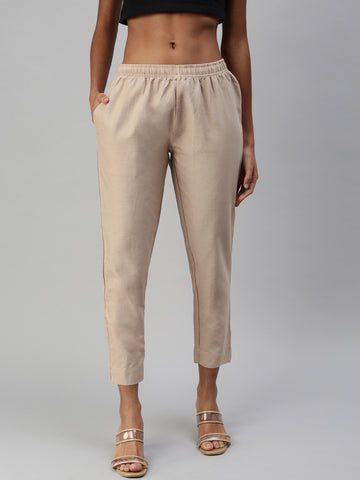 Woven Kurti Pant-Sand