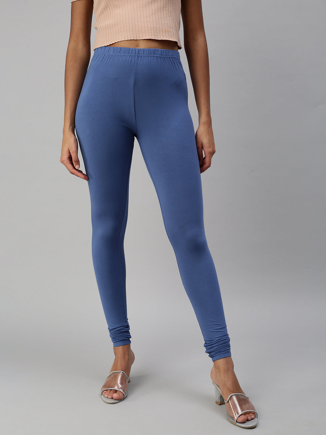 Prisma | Churidar Leggings-Jean Blue Leggings