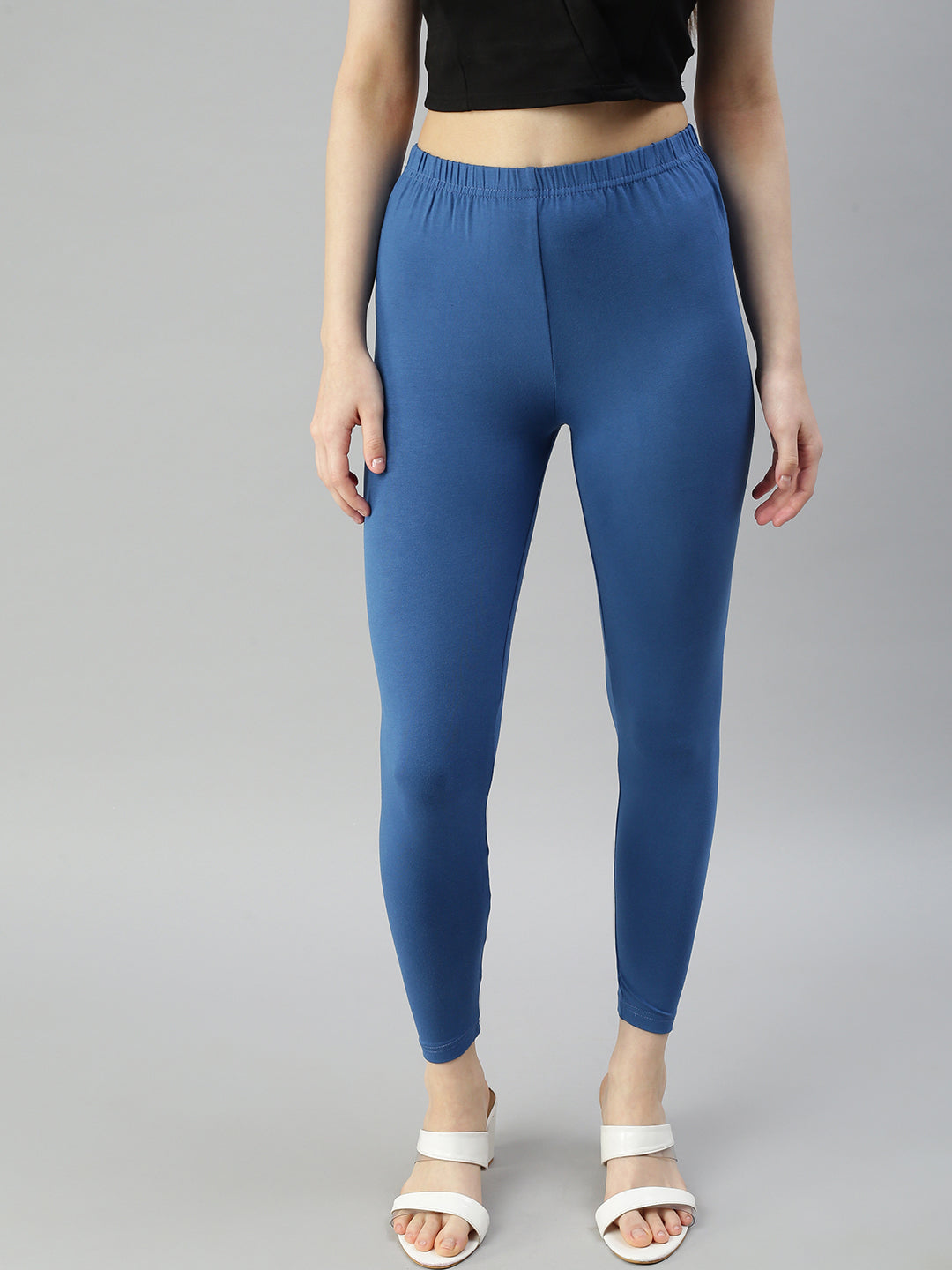 Prisma | Ankle Leggings-Jean Blue Leggings