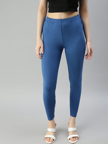 Prisma | Ankle Leggings-Jean Blue Leggings