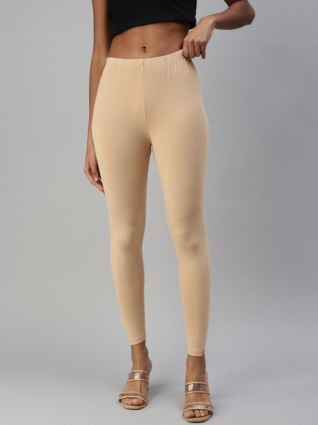 Women Ankle Length Leggings Colors Beige Free Size Free Shipping 