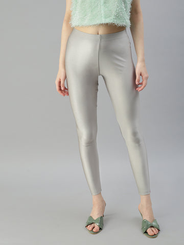 Shimmer Leggings-Super Sliver