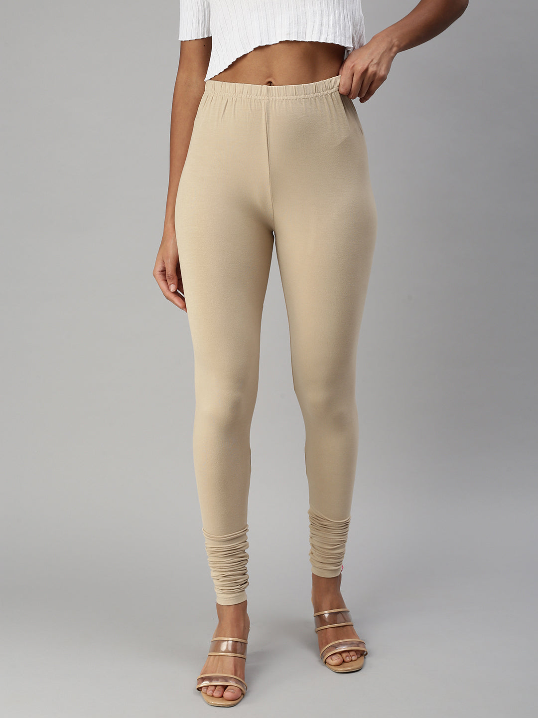Prisma | Churidar Leggings-Sand Leggings