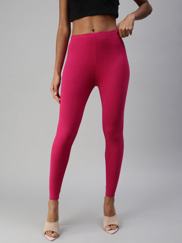 Ankle Leggings-Magenta