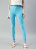 Prisma | Churidar Leggings-Aqua Blue Leggings