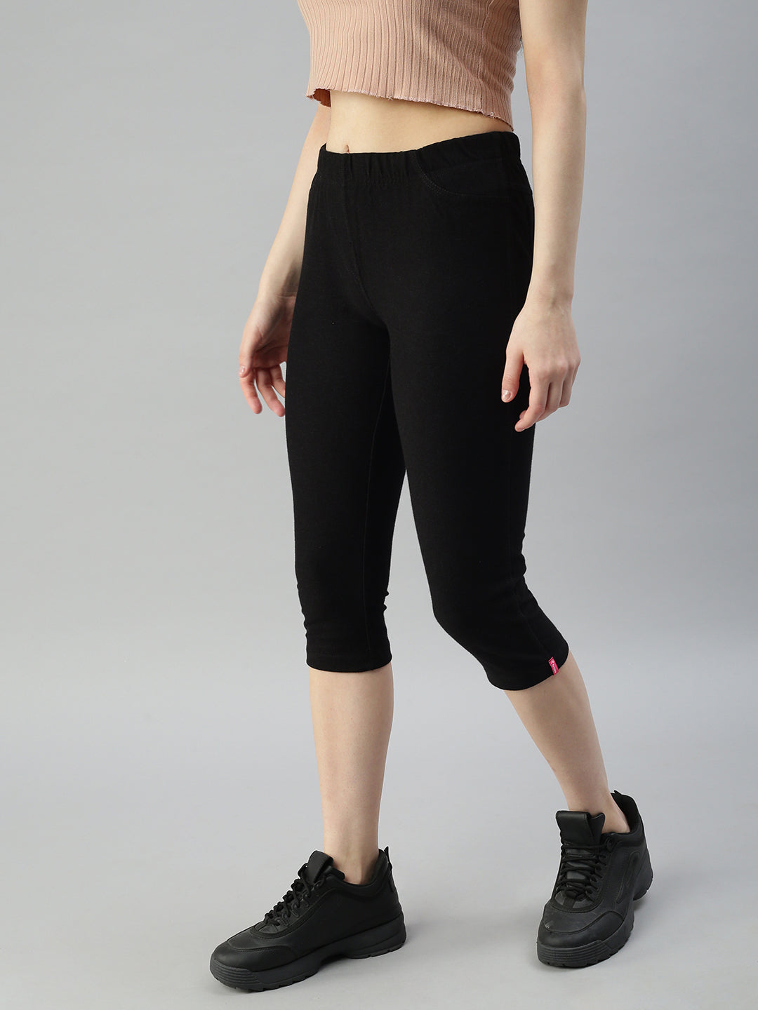 Prisma | Jeggings Capri-Regular Black Jeggings