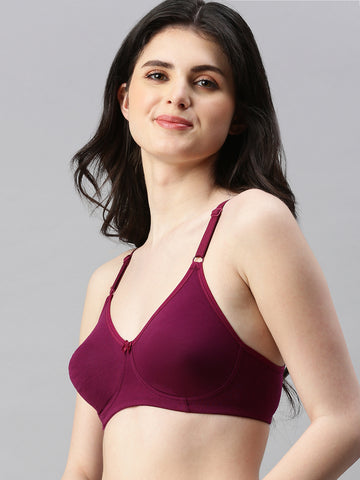 Daily Fit(Moulded Basic Bra)-Plum