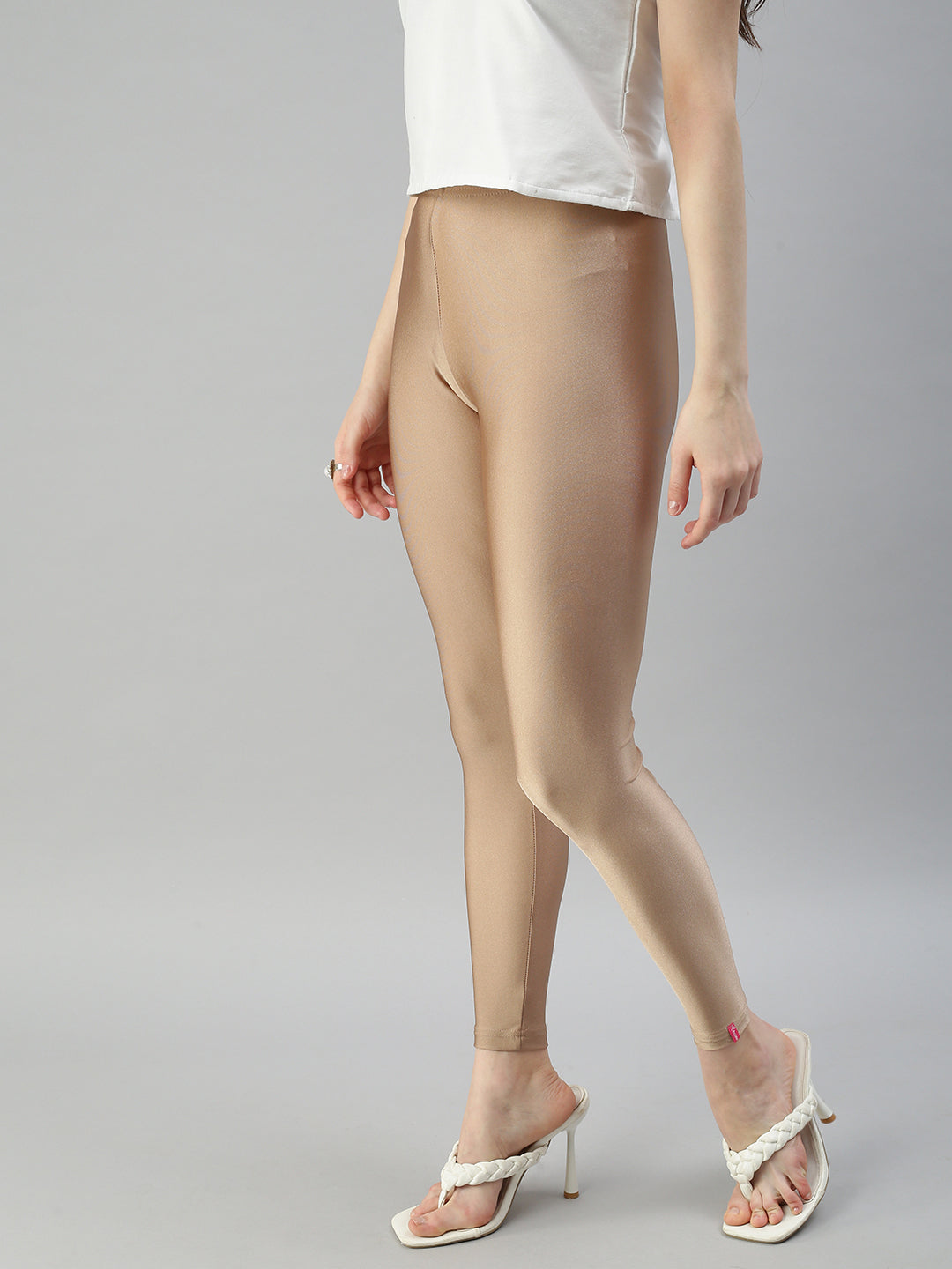 Prisma | Shimmer Leggings-Nude Leggings