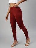 Prisma | Ankle Leggings-Cherry Brown Leggings