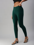 Prisma | Ankle Leggings-Bottle Green Leggings
