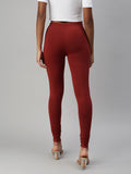 Prisma | Churidar Leggings-Cherry Brown Leggings