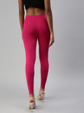 Prisma | Ankle Leggings-Magenta Leggings