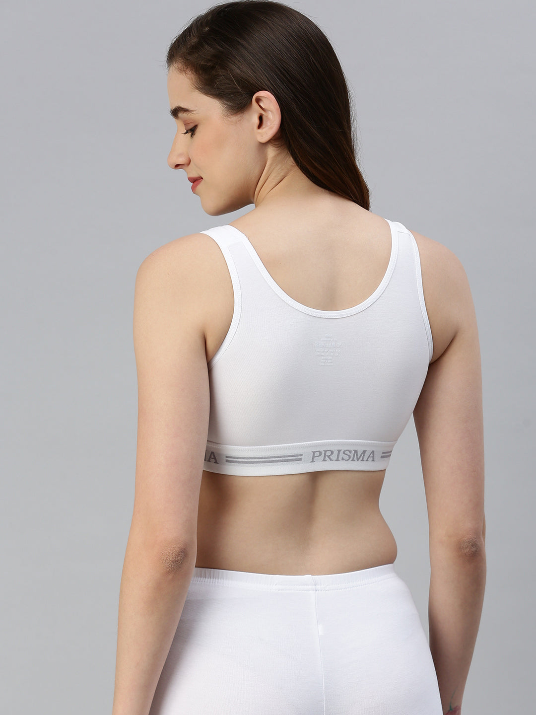 Prisma | Sporty(Moulded Sports Bra)-White Lingerie