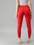 Prisma | Ankle Leggings-Red Leggings