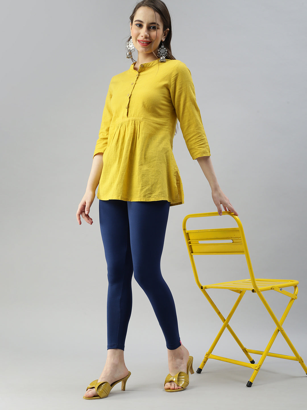 Prisma | Ankle Leggings-Indigo Leggings