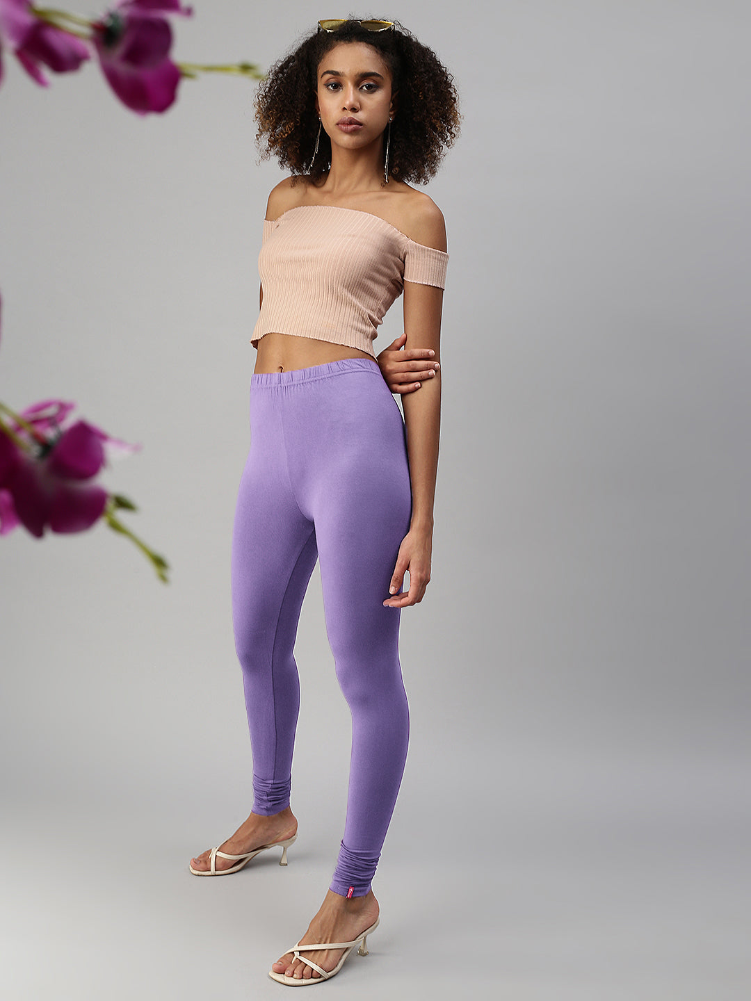 Prisma | Churidar Leggings-Dark Lavender Leggings