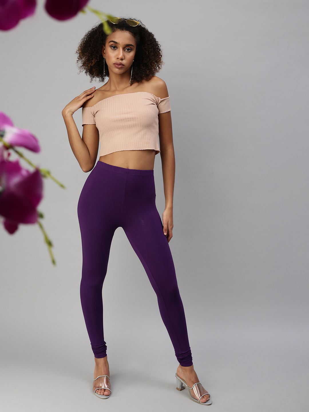 Prisma | Churidar Leggings-Deep Orchid Leggings
