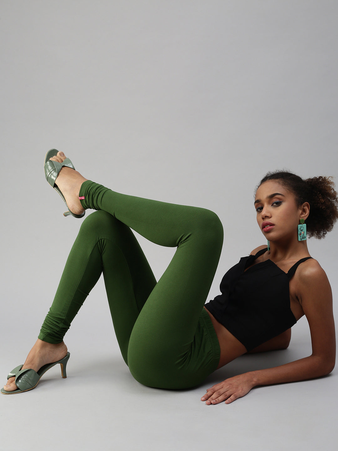 Prisma | Churidar Leggings-Forest Leggings