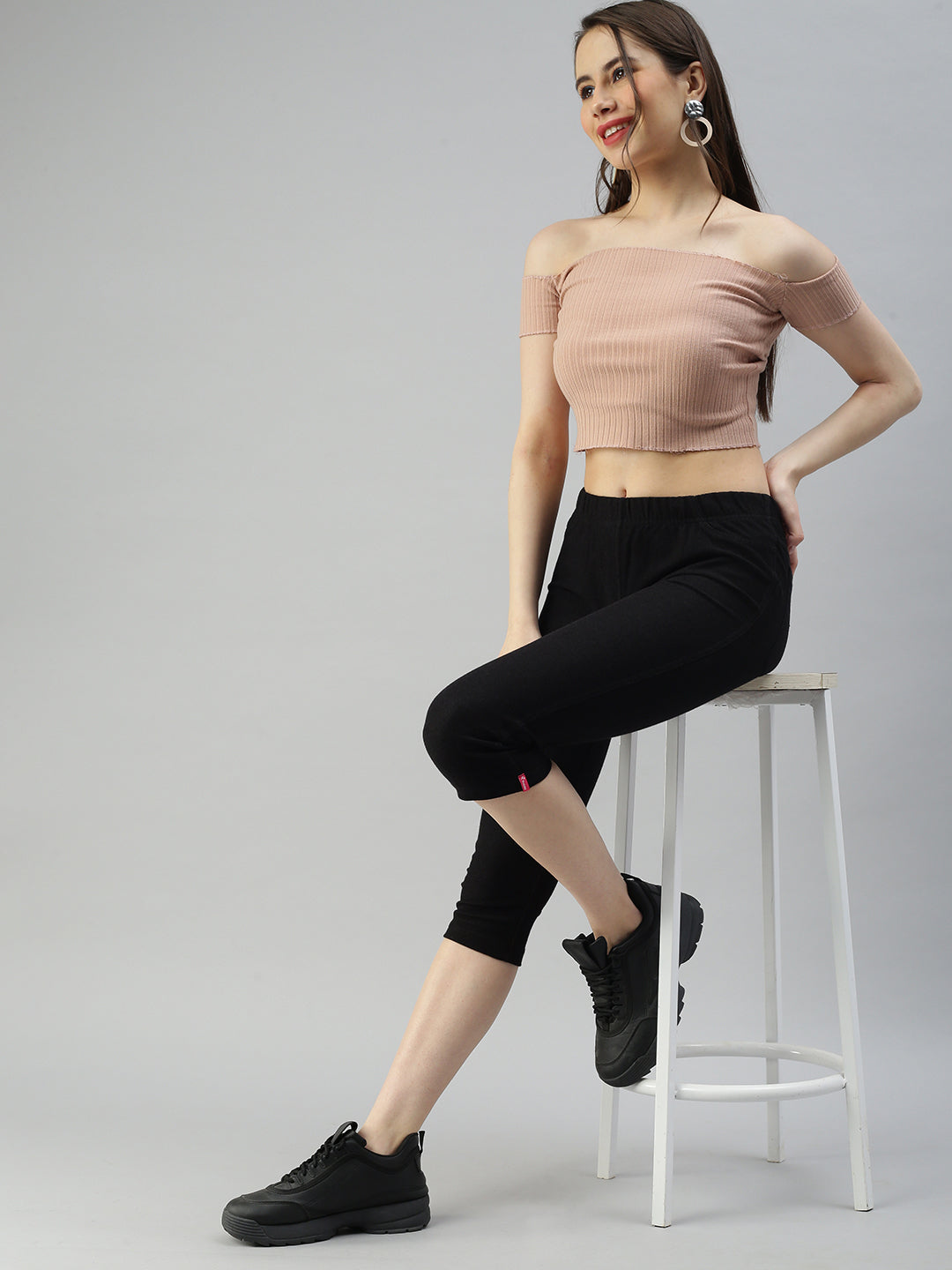 Prisma | Jeggings Capri-Regular Black Jeggings