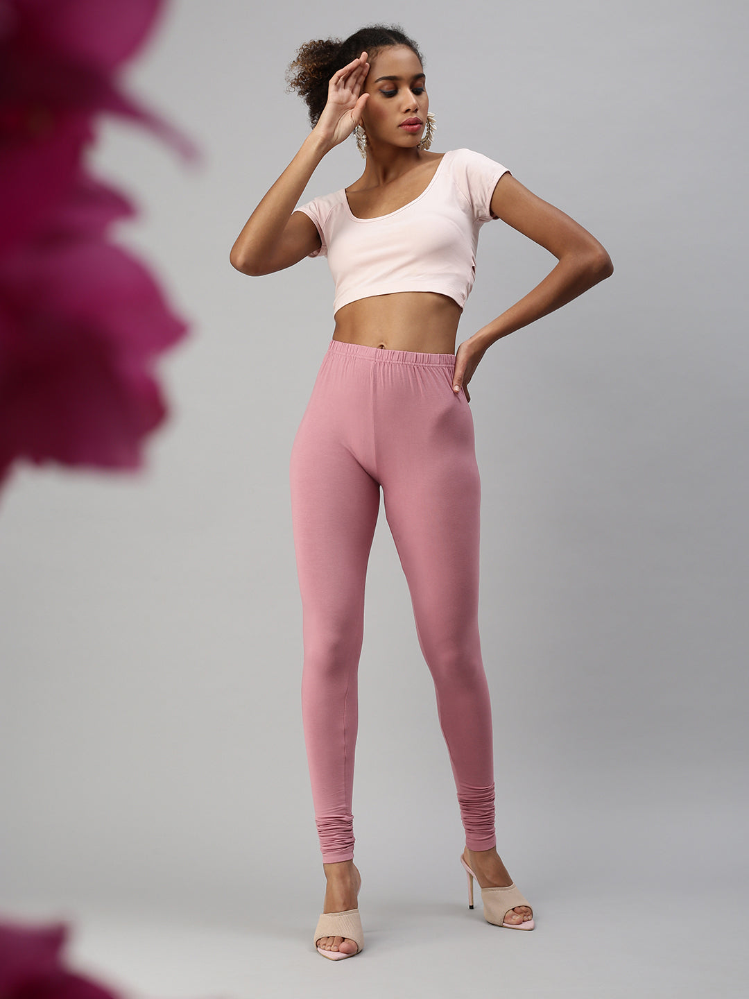 Prisma | Churidar Leggings-Mauve Leggings