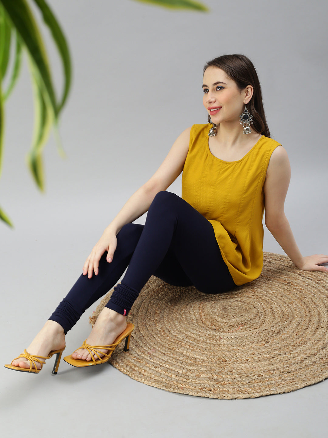 Prisma | Churidar Leggings-Navy Leggings