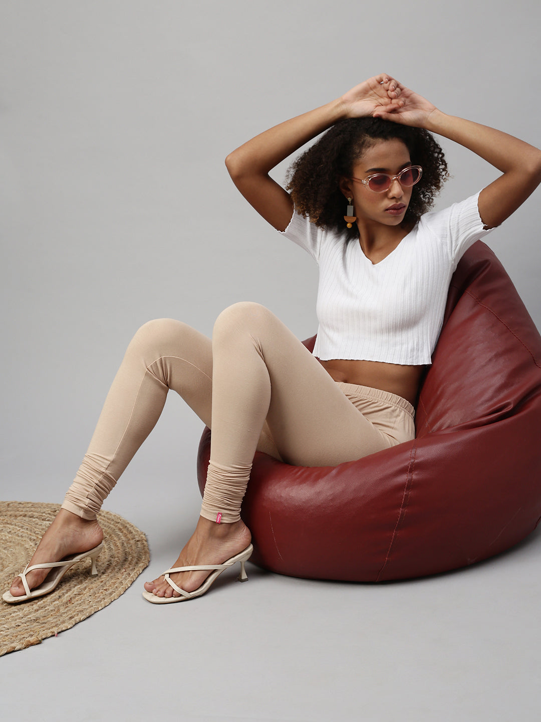 Prisma | Churidar Leggings-Lime Stone Leggings