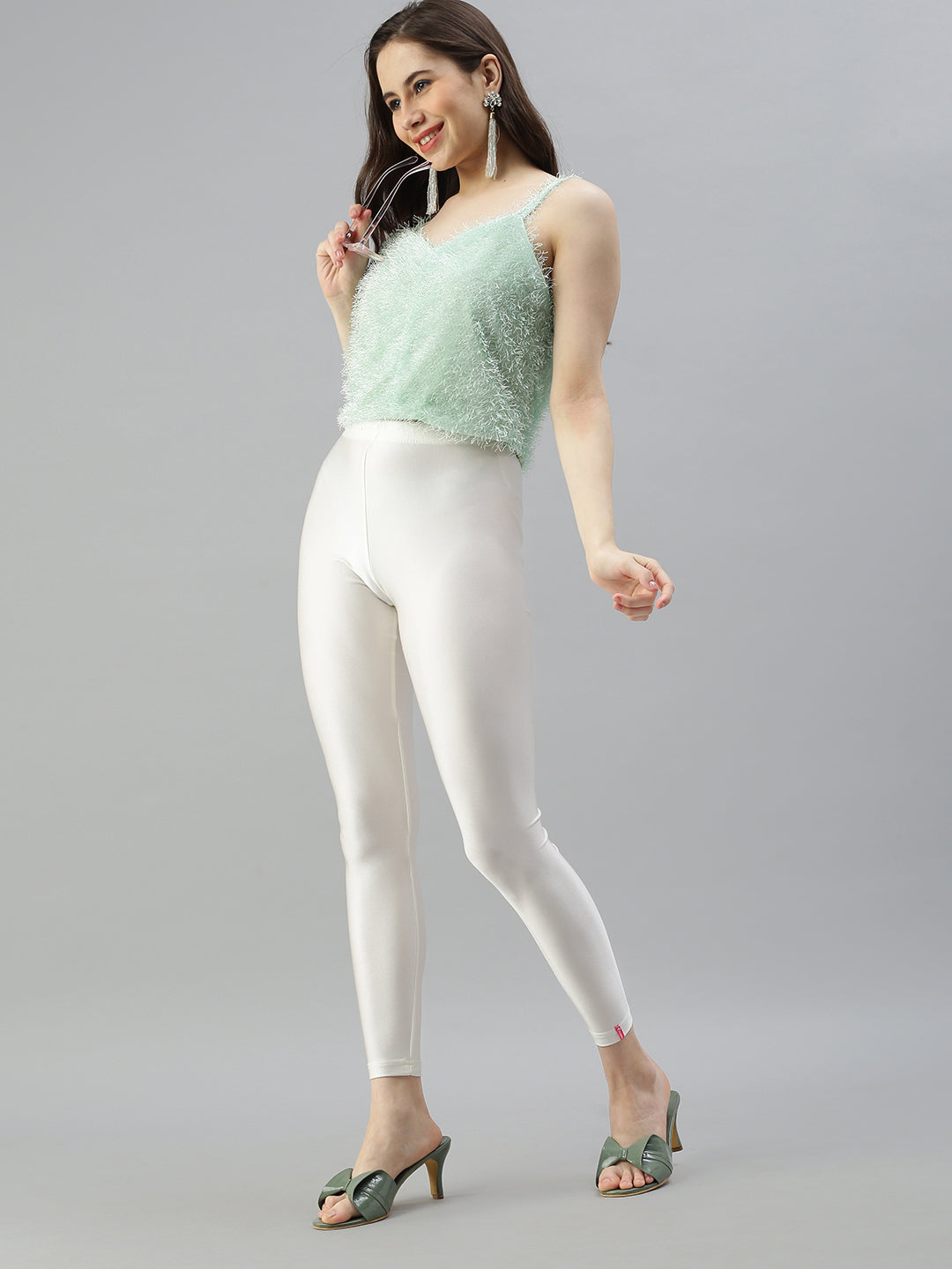 Prisma | Shimmer Leggings-Cream Leggings