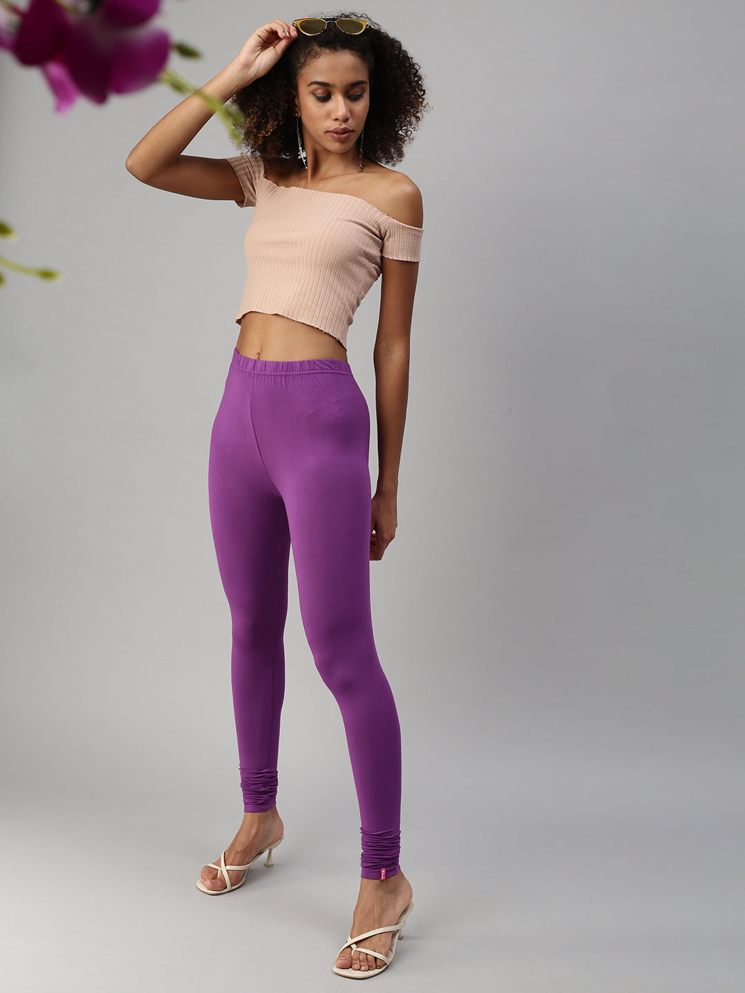 Prisma | Churidar Leggings-Violet Leggings