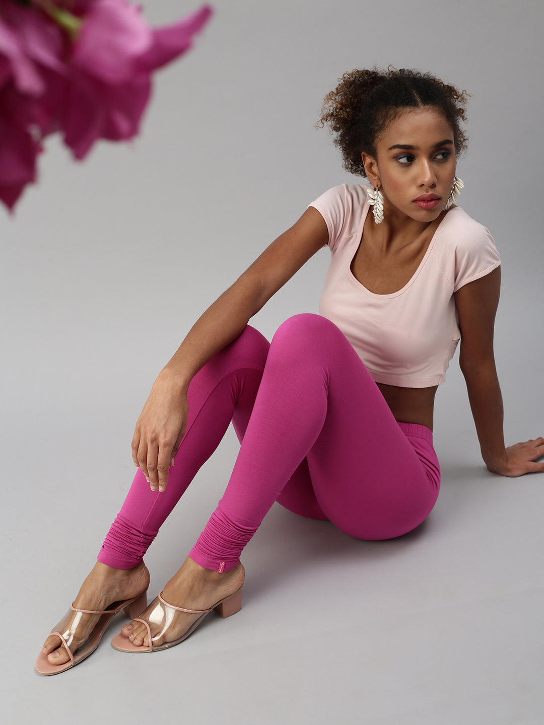 Prisma | Churidar Leggings-Fushia Leggings