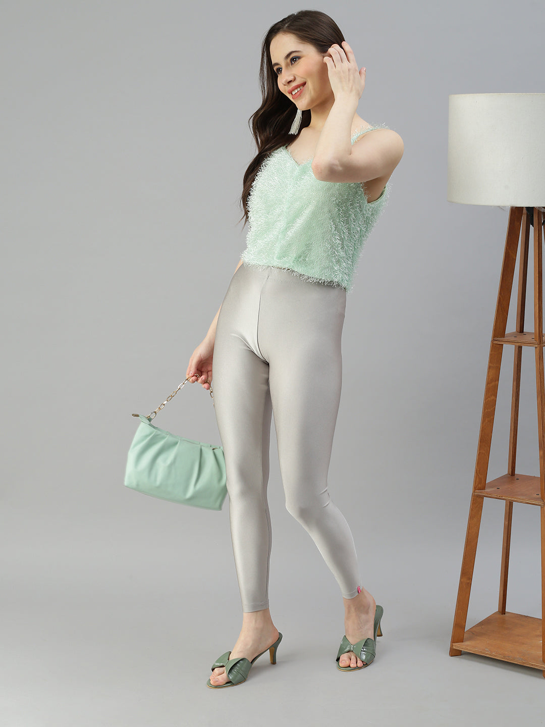 Prisma | Shimmer Leggings-Super Sliver Leggings