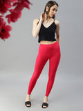 Prisma | Ankle Leggings-Crimson Red Leggings