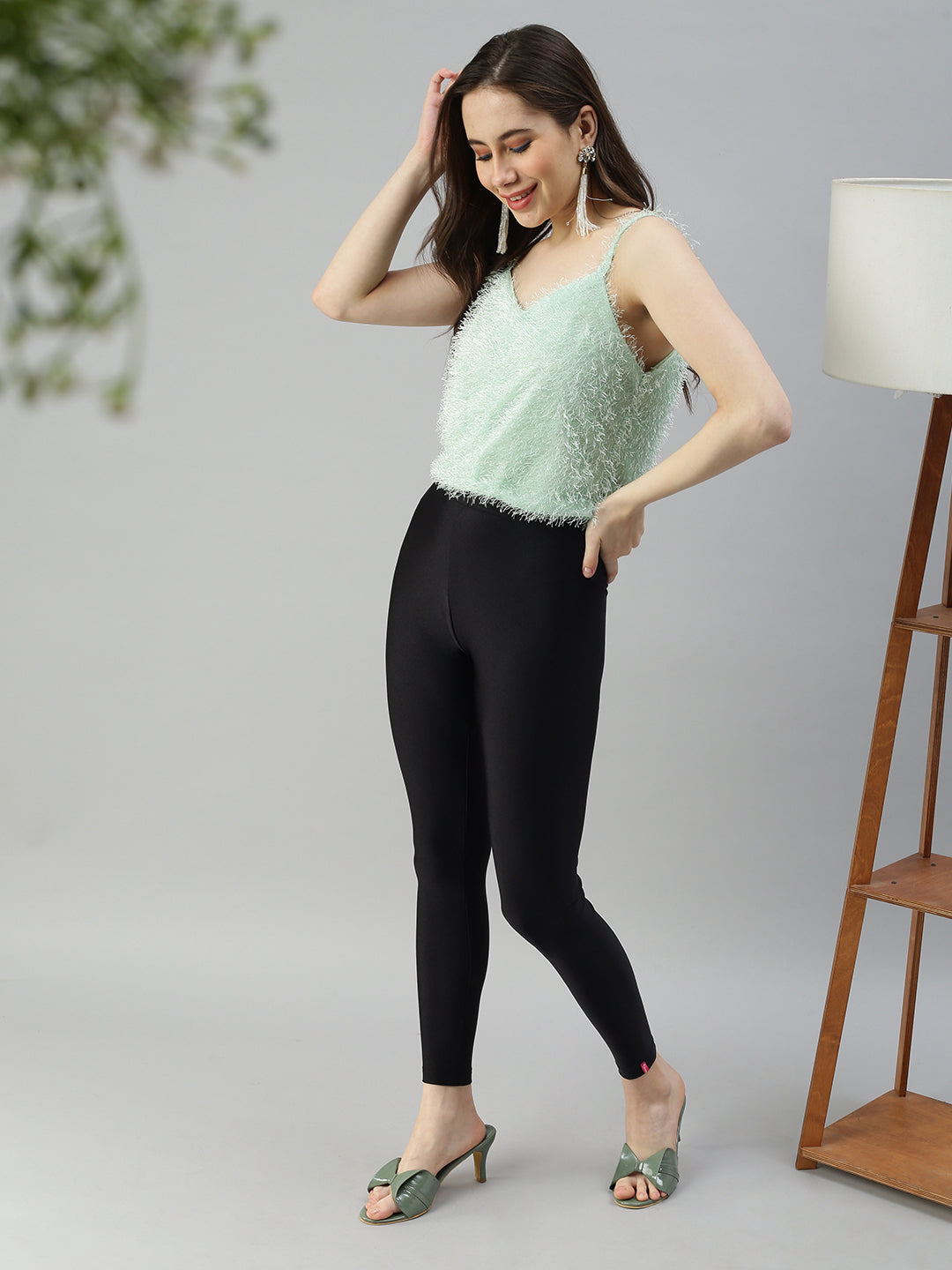 Prisma | Shimmer Leggings-Black Leggings
