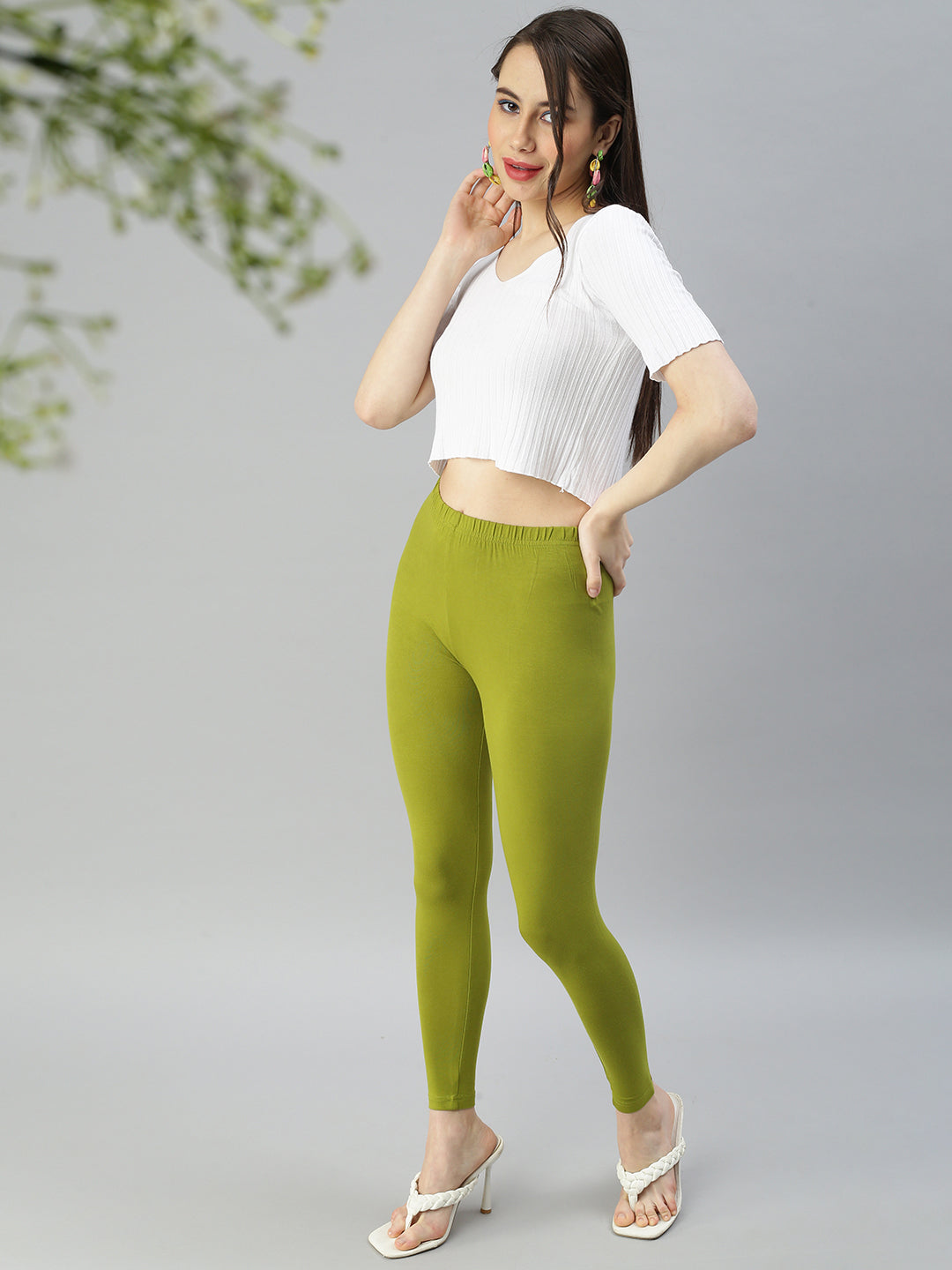 Prisma | Ankle Leggings-Fern Leggings