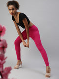 Prisma | Ankle Leggings-Magenta Leggings