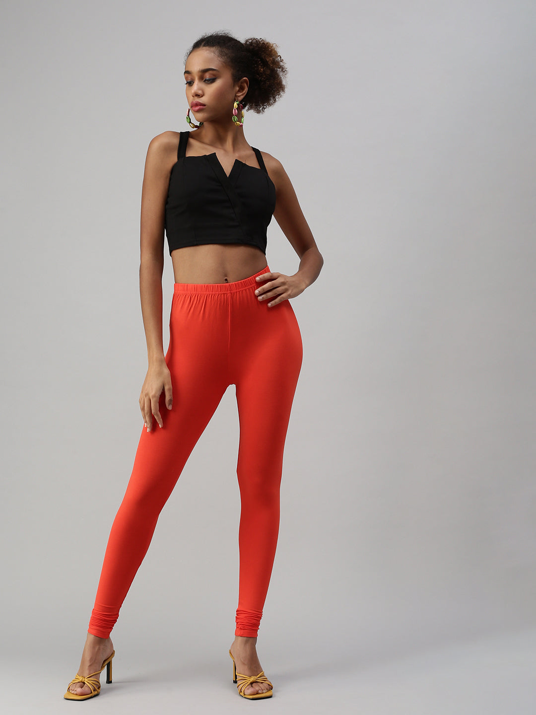 Prisma | Churidar Leggings-Papaya Leggings