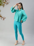 Prisma | Ankle Leggings-Turquoise Leggings