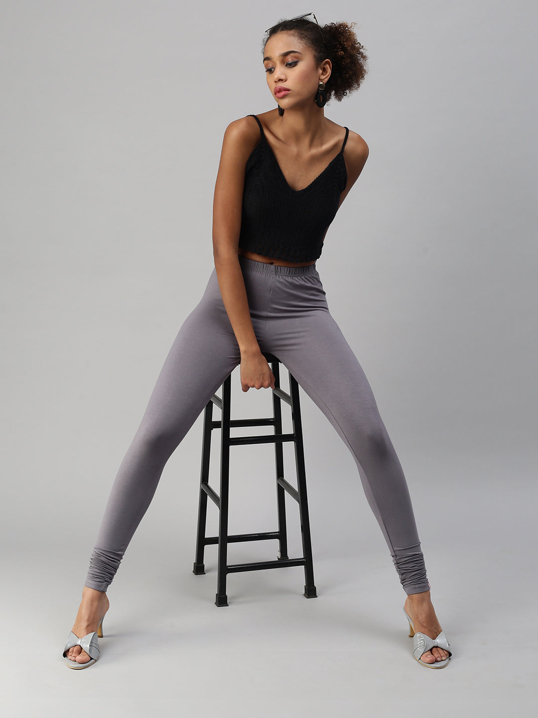 Prisma | Churidar Leggings-Grey Leggings