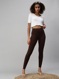 Prisma | Ankle Leggings-Brown Leggings