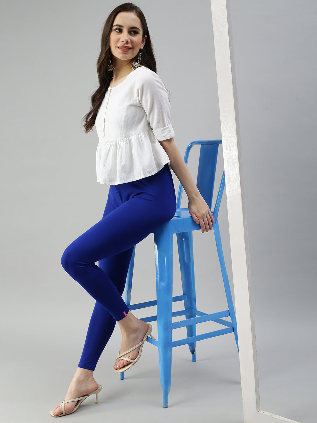 Prisma | Ankle Leggings-Royal Blue Leggings