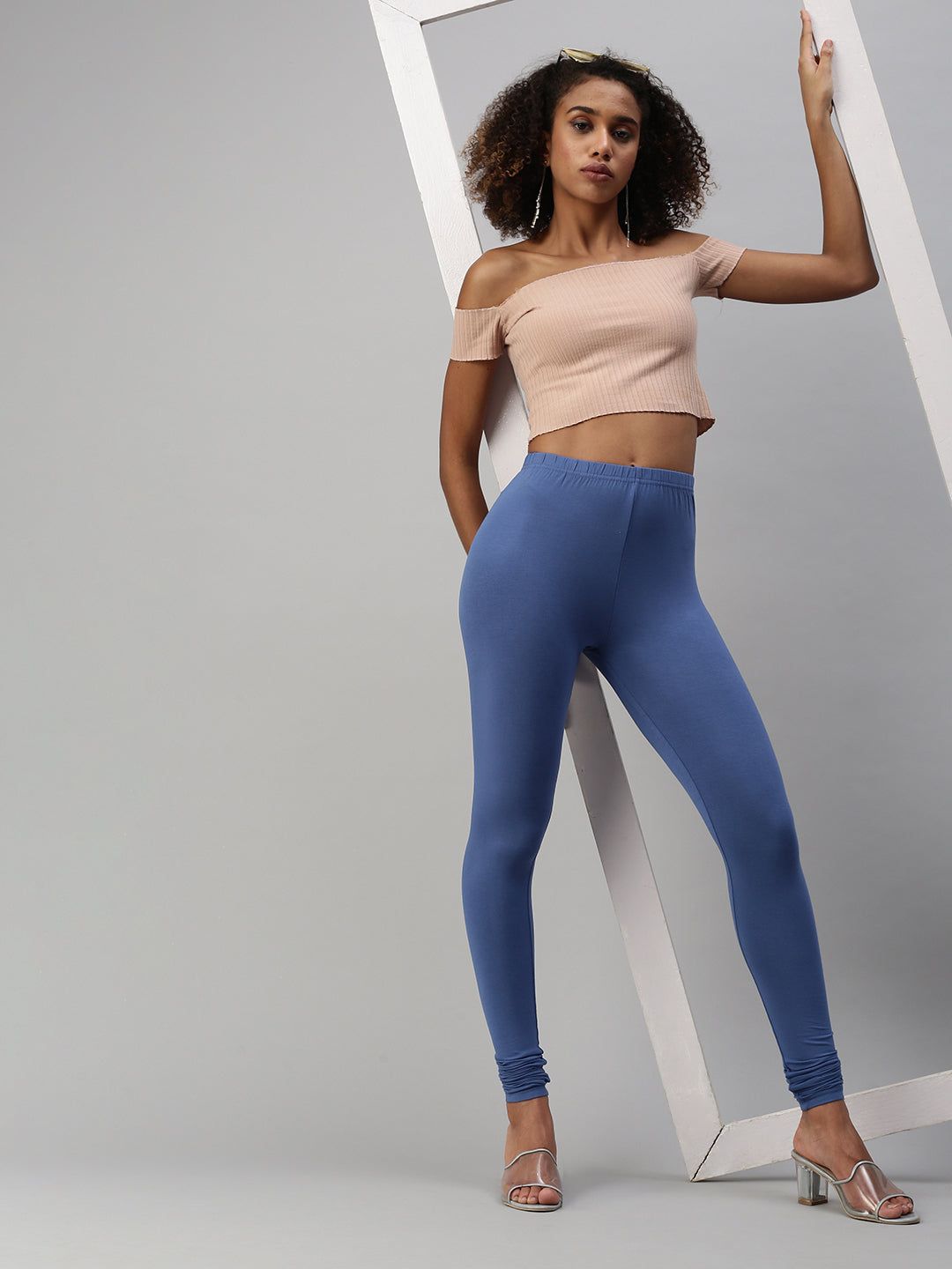 Prisma | Churidar Leggings-Jean Blue Leggings