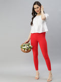 Prisma | Ankle Leggings-Red Leggings