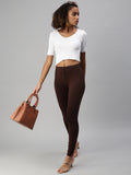 Prisma | Churidar Leggings-Brown Leggings