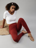 Prisma | Churidar Leggings-Cherry Brown Leggings